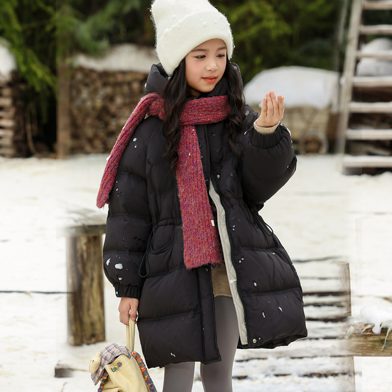 女童白鸭绒羽绒服加厚童装冬装