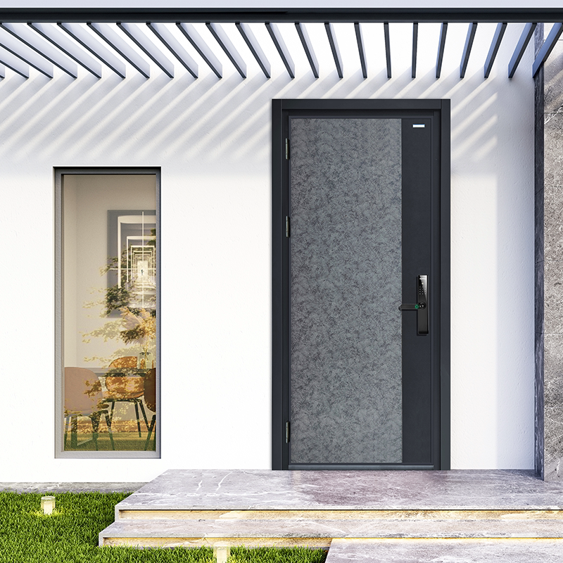 欧铂尼木门防盗门入户门进户门家用大门隔音智能门锁优盾装甲门