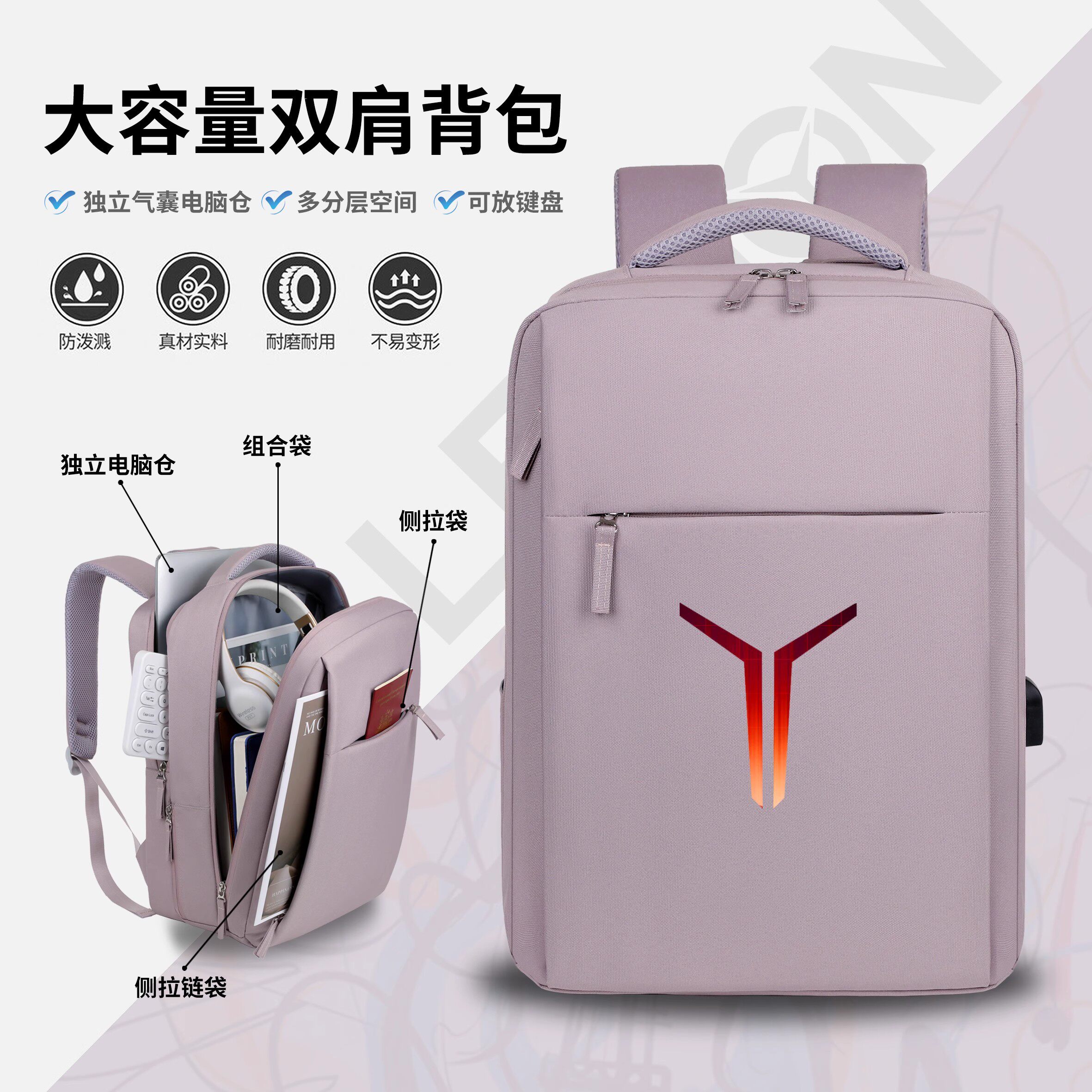 适用于联想拯救者 R9000P Y9000P 电脑包15.6英寸 Y7000/Y7000P2025款专用16英寸游戏本笔记本电脑包双肩背包