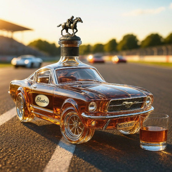 跨境新品独立站爆款Police Car Whiskey Bottle野马威士忌酒瓶