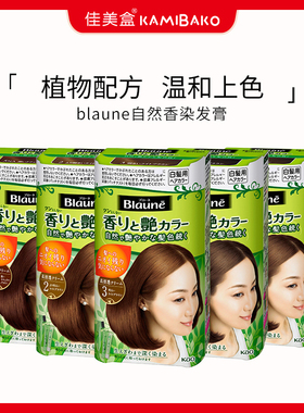 KAO花王blaune植物配方染发膏 温和型遮白发自然香染发剂