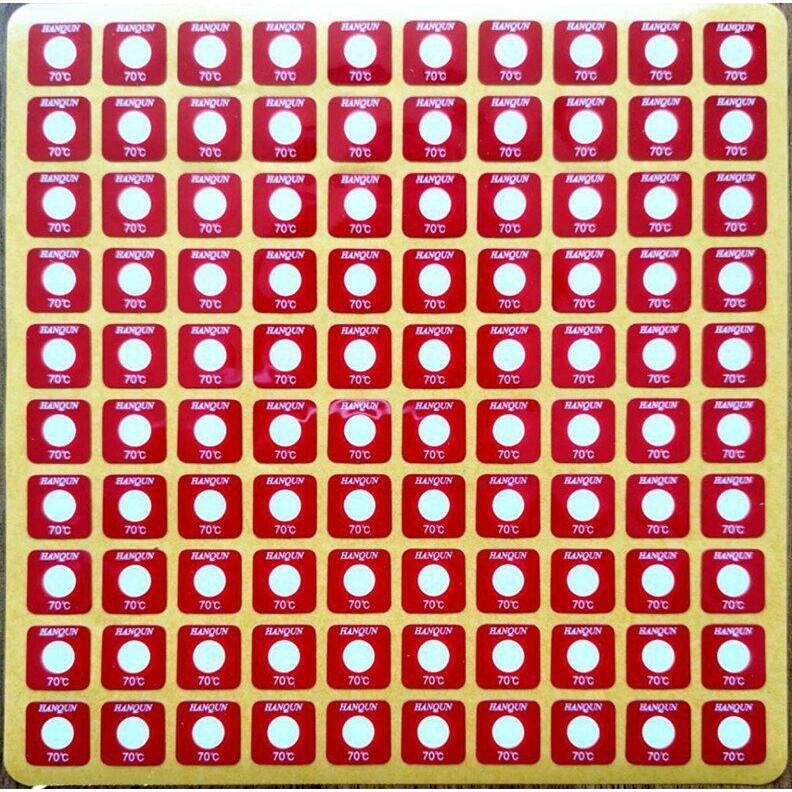 HQS-70不可逆测温贴片整张100片铁路专用变色测温贴示温片测温纸