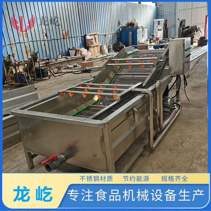 全自动小鱼仔清洗线6000型蔬菜清洗设备304材质果蔬气泡清洗机