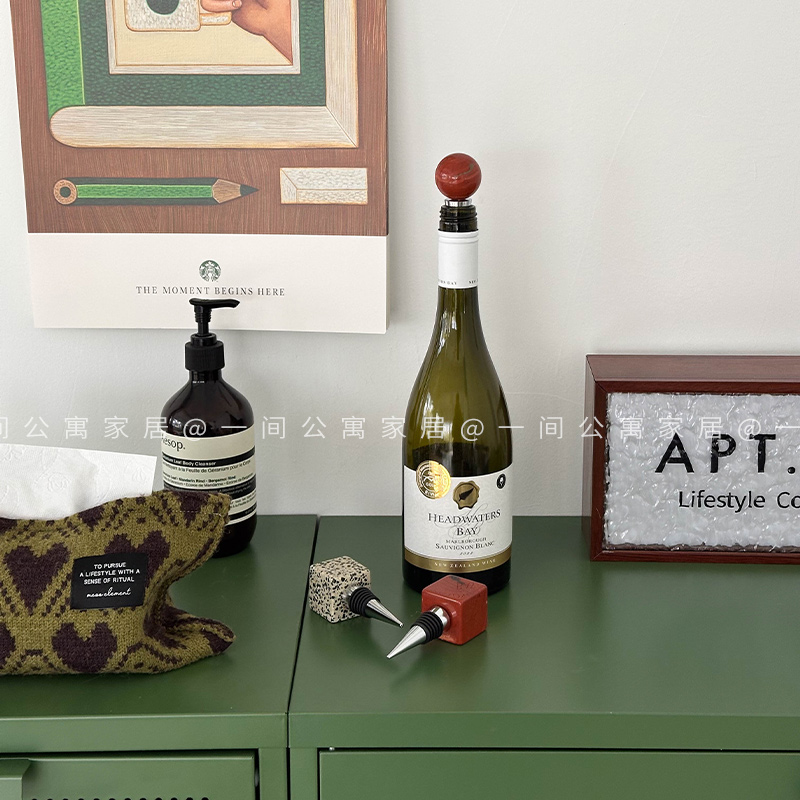 博主同款红酒瓶赛原石材质