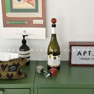 一间公寓家居天然原石玻璃瓶塞子家用葡萄酒红酒瓶塞子北欧ins风