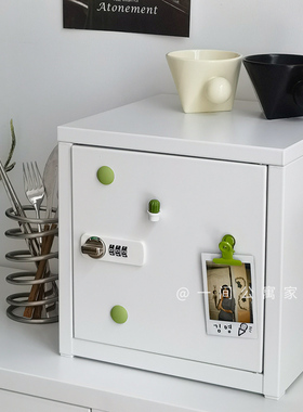 一间公寓家居ins风铁皮柜家用密码柜文件柜收纳桌面小铁柜利克胡