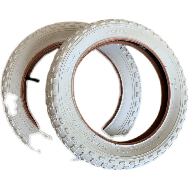 极速优贝儿童自行车轮胎配件内胎外胎白色童车通用M轮胎 12/14/16