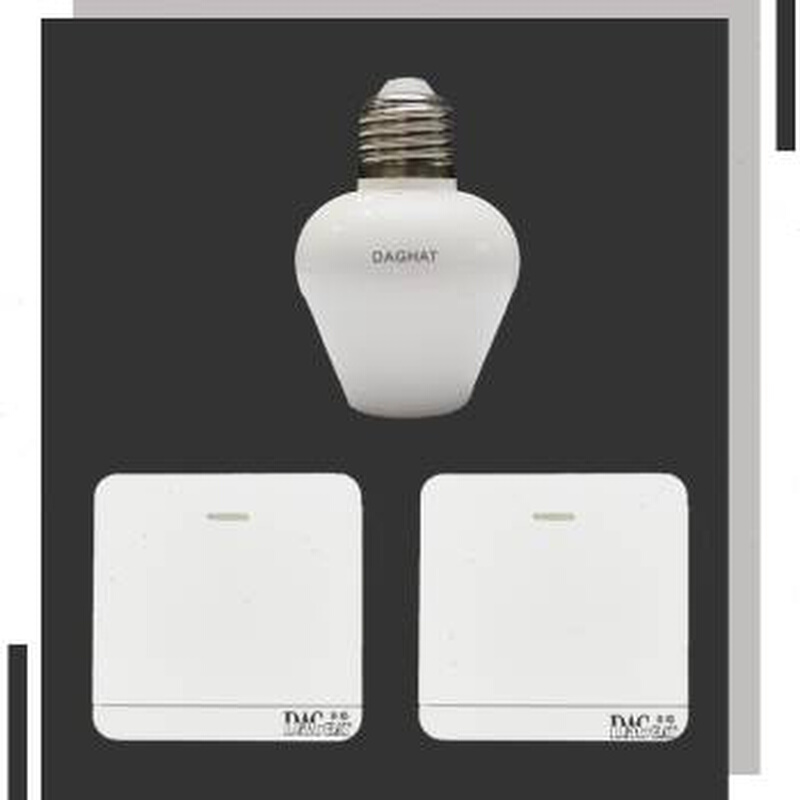 免布线遥控灯头开关86型随意贴E27螺口灯座面板通用无线家用灯口