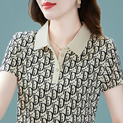 亏本冲量淘宝特价版厂家清仓限时抢购翻领高档短袖t恤女夏季2023