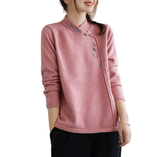 Брендовый ретро этнический лонгслив, футболка, этнический стиль