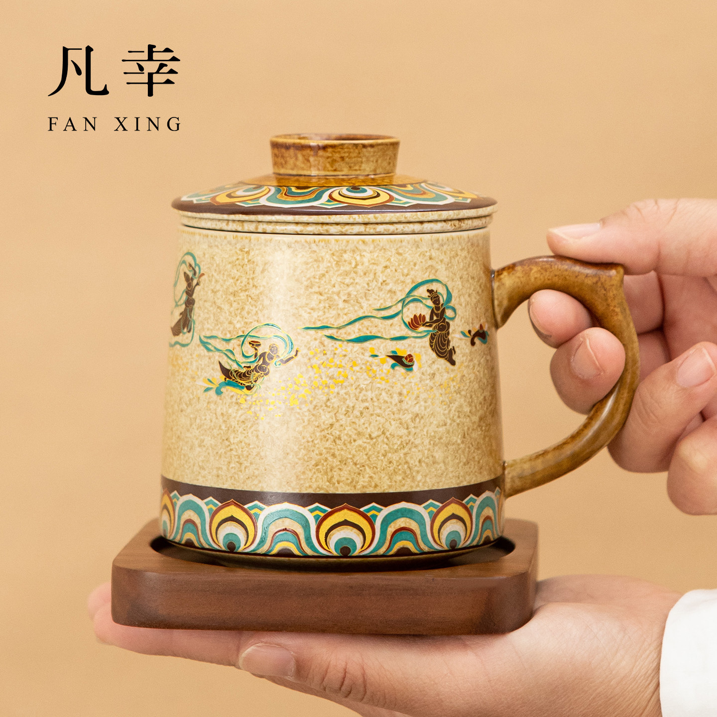 敦煌文创陶瓷泡茶杯马克杯图片