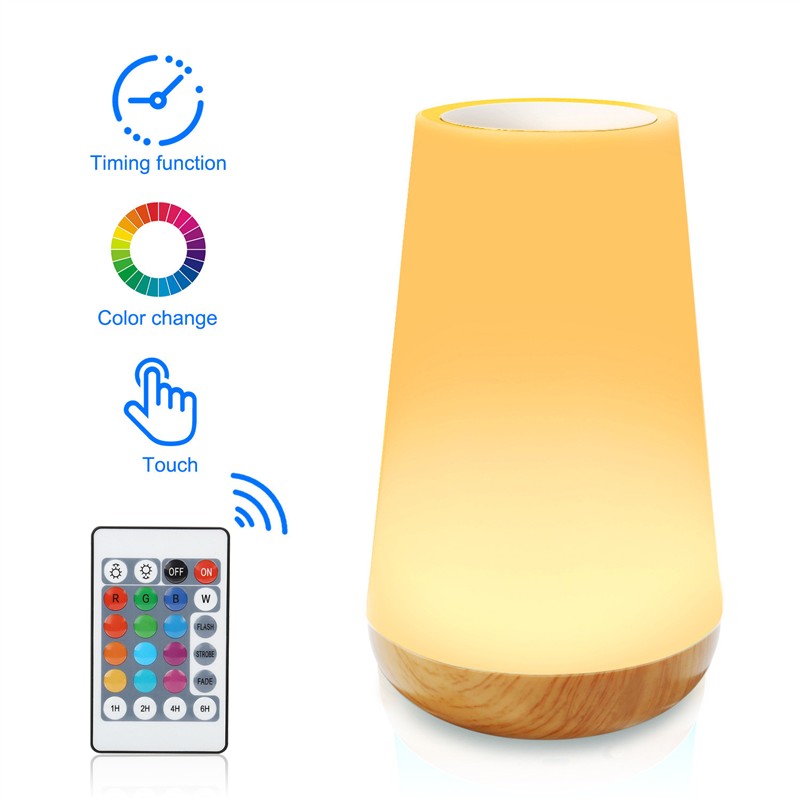Bedroom bedside lamp rainbow ambient light