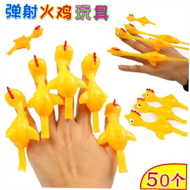 Finger catapult stretch rubber chicken gift Toys