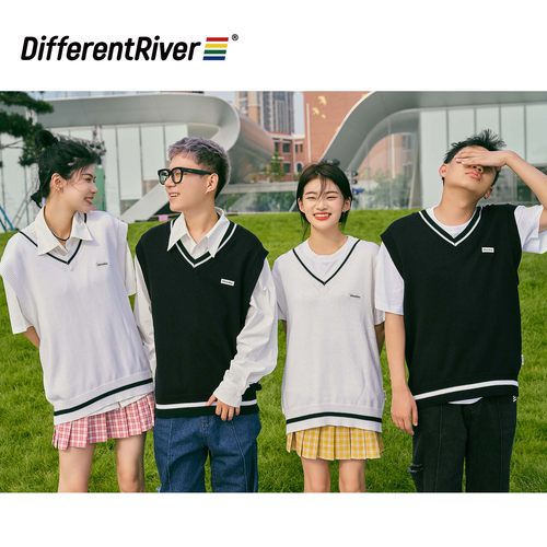 DifferentRiver百搭无袖毛衣背心
