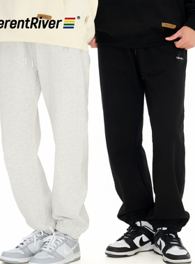 DifferentRiver2024秋冬男女同款简约束脚休闲卫裤