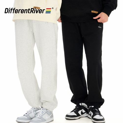 DifferentRiver2024秋冬男女同款简约束脚休闲卫裤
