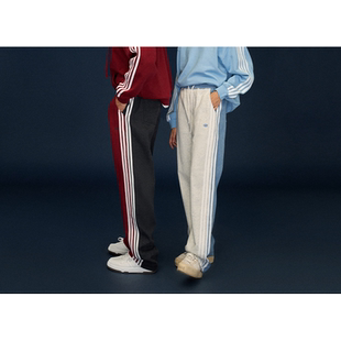 DifferentRiver2023秋冬男女同款时尚百搭牛仔拼接撞色休闲运动裤