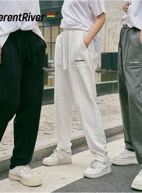 DifferentRiver秋冬新款百搭纯色宽松锥形束口显瘦长裤卫裤休闲裤
