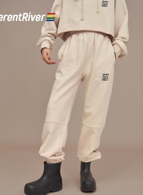 DifferentRiver2023秋冬新款男女同款宽松休闲运动基础款束脚卫裤