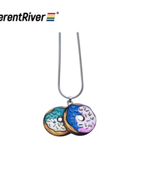 DifferentRiver甜甜圈钛钢项链