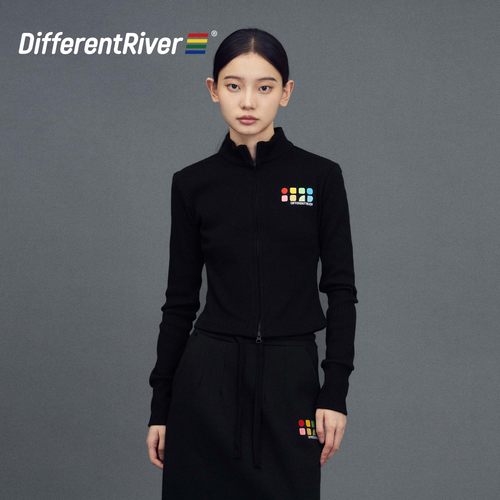 与川显瘦长袖双拉链开衫外套