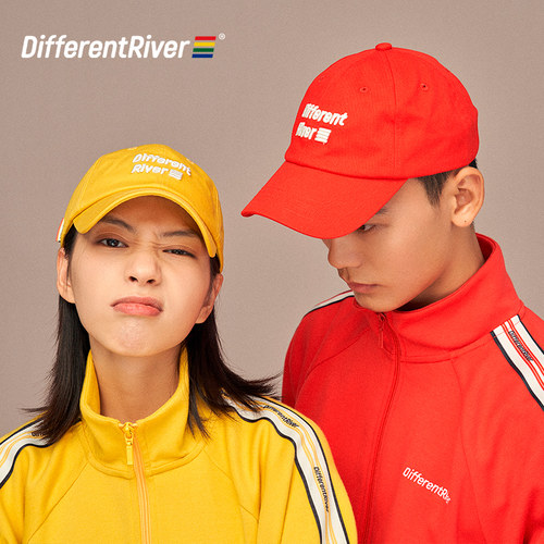 DifferentRiver字母刺绣棒球帽