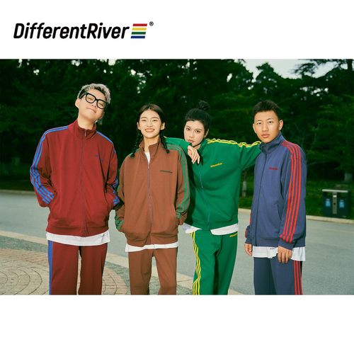 DifferentRiver复古拉条立领套装