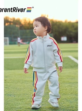 DifferentRiver秋冬【派对】品牌元素款-儿童拉条外套长裤套装