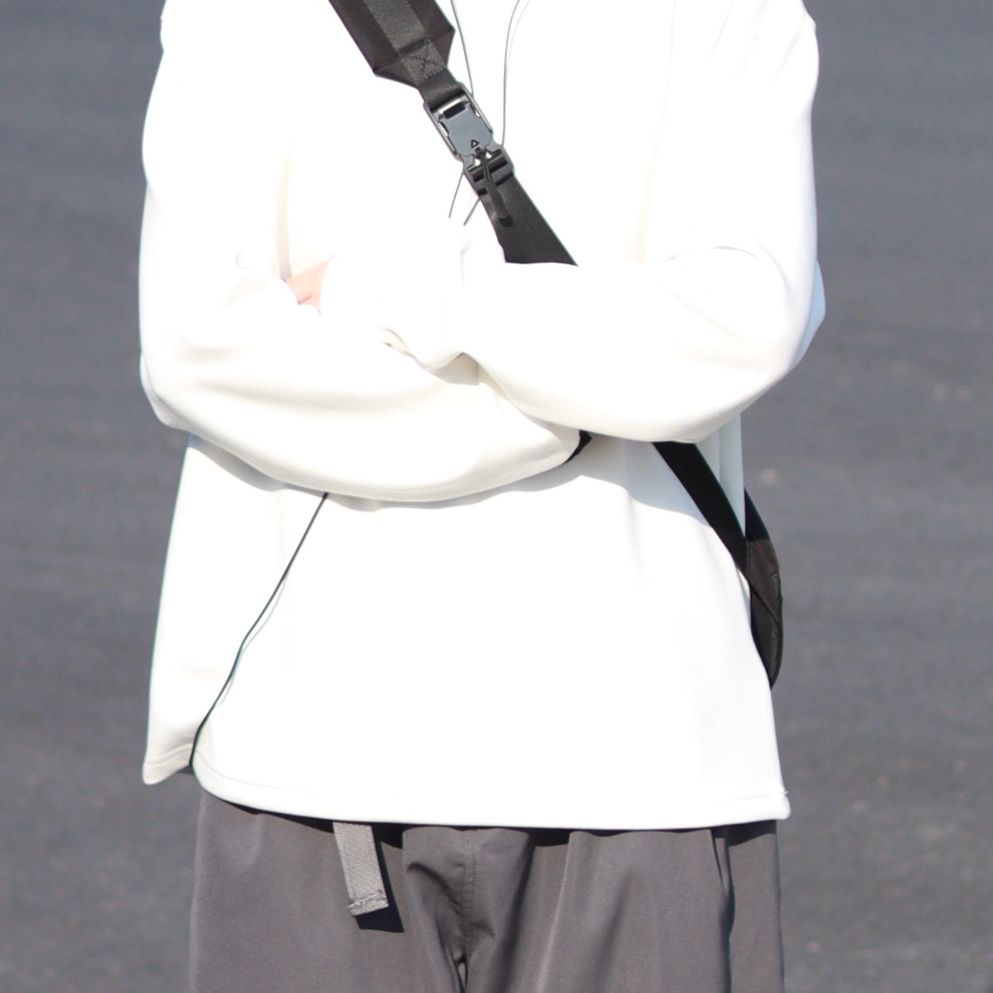 美式纯色长袖T恤男春季高街