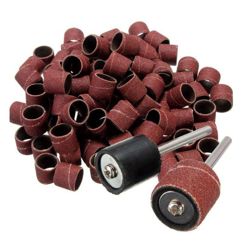 100 Pieces 1/2 inch Polished sandpaper ring Polishing Abrasi
