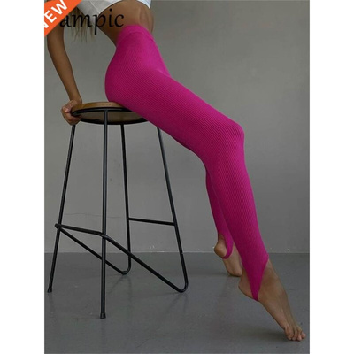 Sampic Harajuku Y2K Korean Fashion Women High Waisted Ribber