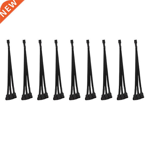 10 Pieces 1 Point 3 4Pin Extension Cable Pwm Cooling Fan Hub