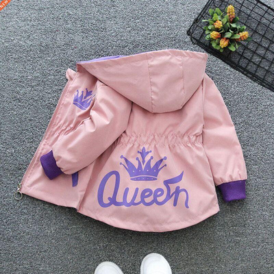 Spring Autumn Girl Outfit Kids Thin Zipper Hooded Coats Fash