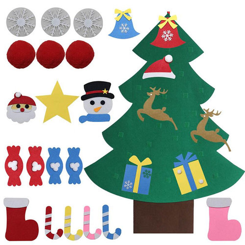 Felt Christmas Tree  Xmas Gifts for Kids Christmas Wall H