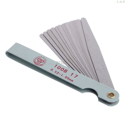 17 Blade 0.02 to 1mm Thickness Gap Metric Filler Feeler Gaug