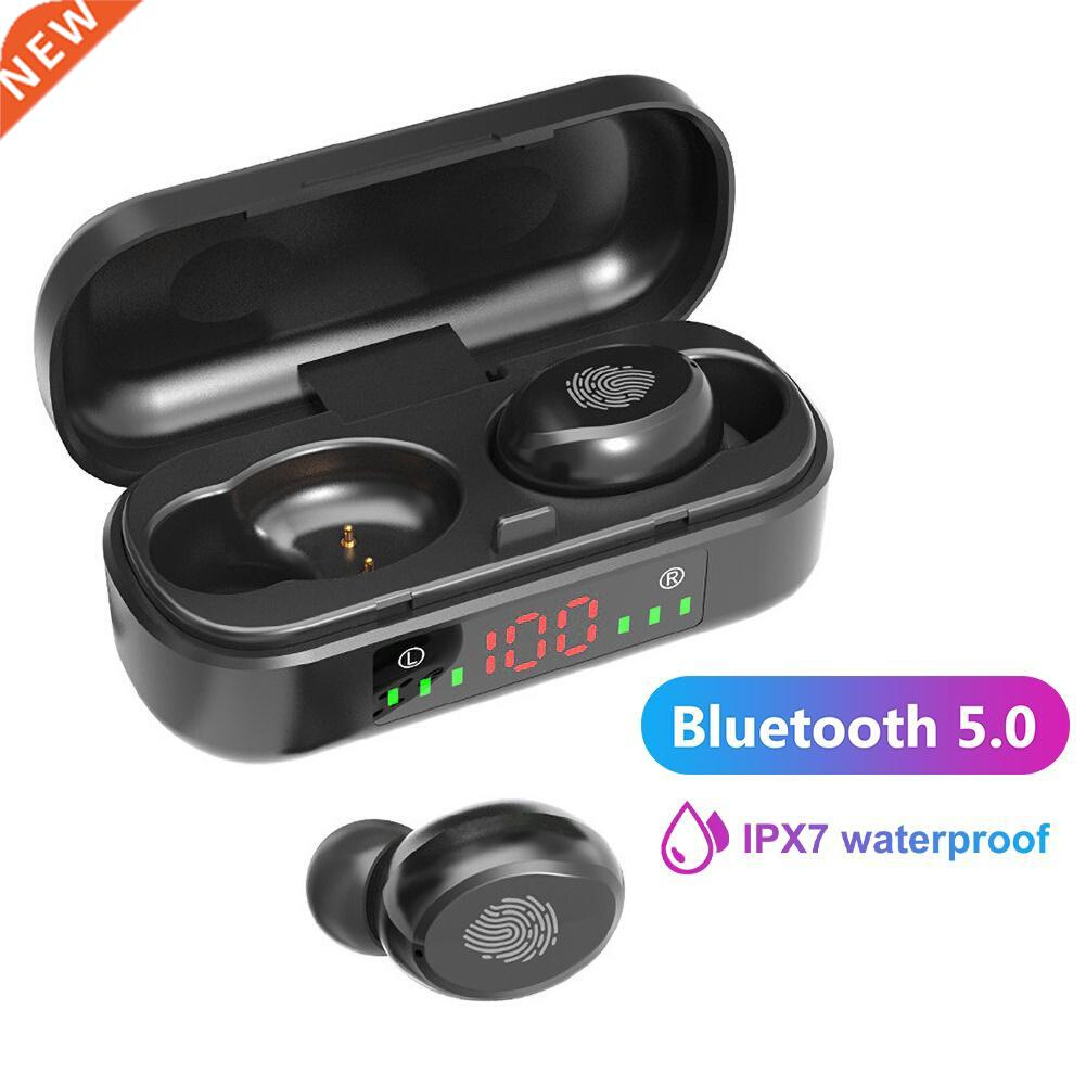 V8 TWS Bluetooth 5.0 Wireless Headset Earphones Digital Dis