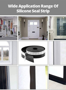 2Pack(5m*2) Silicone Seal Strip Weather Stripping Door Windo