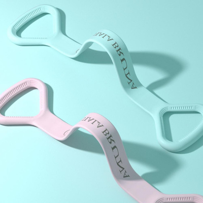 Yoga Stretching Belt 8-Figure Silicone Resistance Band Arm