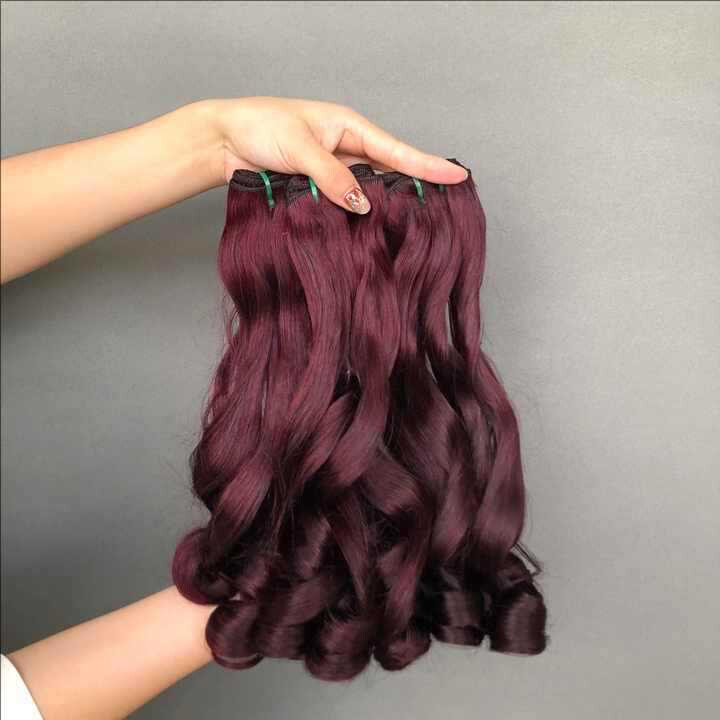 #99j真人发 super double drawn human hair funmi bouncy curl