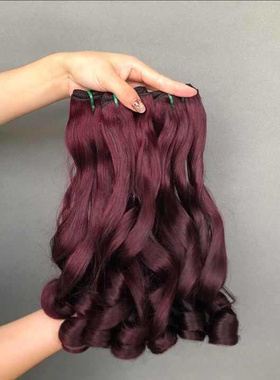 #99j真人发 super double drawn human hair funmi bouncy curl