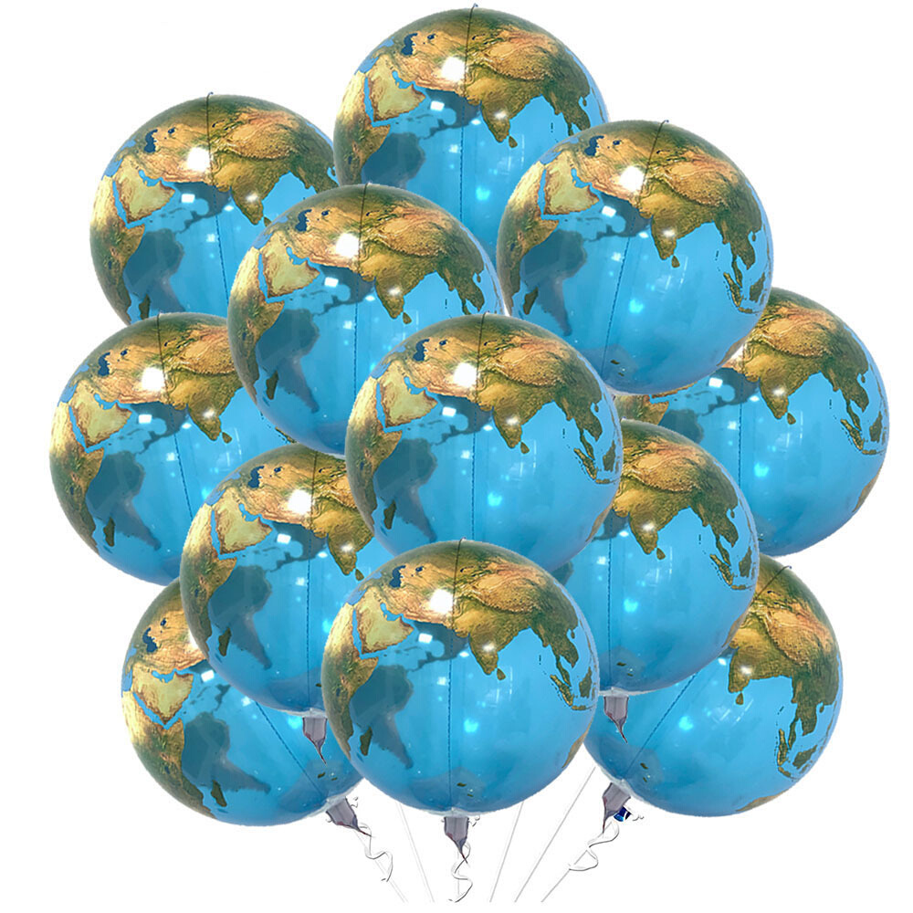 20Pcs 22''Earth Balloons 4D Round Globe Balloons World Map