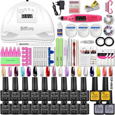 Nail Set Acrylic Nail Kit UV LED Lamp Dryer With Nail Gel跨