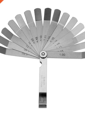 16 Blades Feeler Gauge Metric Gap Filler 0.05-1mm Thickness