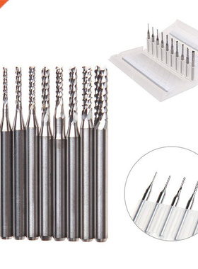 10Pcs/Set 0.8-3.175mm Drill Bits End Milling Cutter Engravin