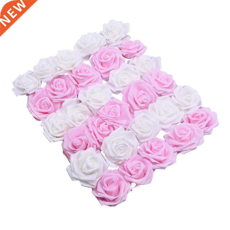 6cm Wedding Roses Foam Artificial Rose Flowers Head Wreath D