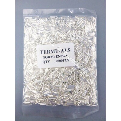 2000PCS EN0506 Tube Naked Terminal Bootlace Cooper Ferrules
