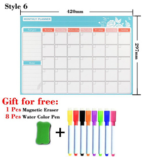 Dry Erase Magnet Weekly Monthly Planner Calendar Table Calen