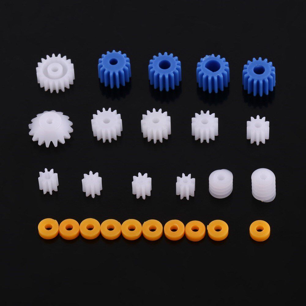 26pcs/Lot Plastic Spindle Worm Gear & Sleeve 2MM/2.3MM/3MM/3