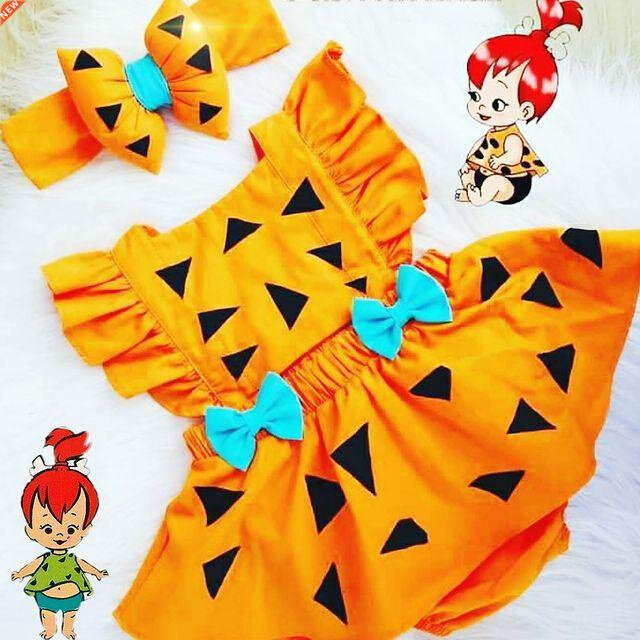 0-24M Halloween Newborn Infant Baby Girls Costumes Bow Pumpk