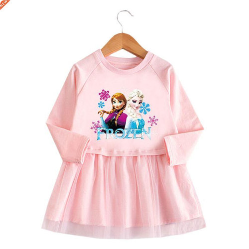 Toddler Girl Autumn Clothes Frozen Elsa Anna Princess Mesh S